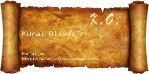 Kurai Olivér névjegykártya